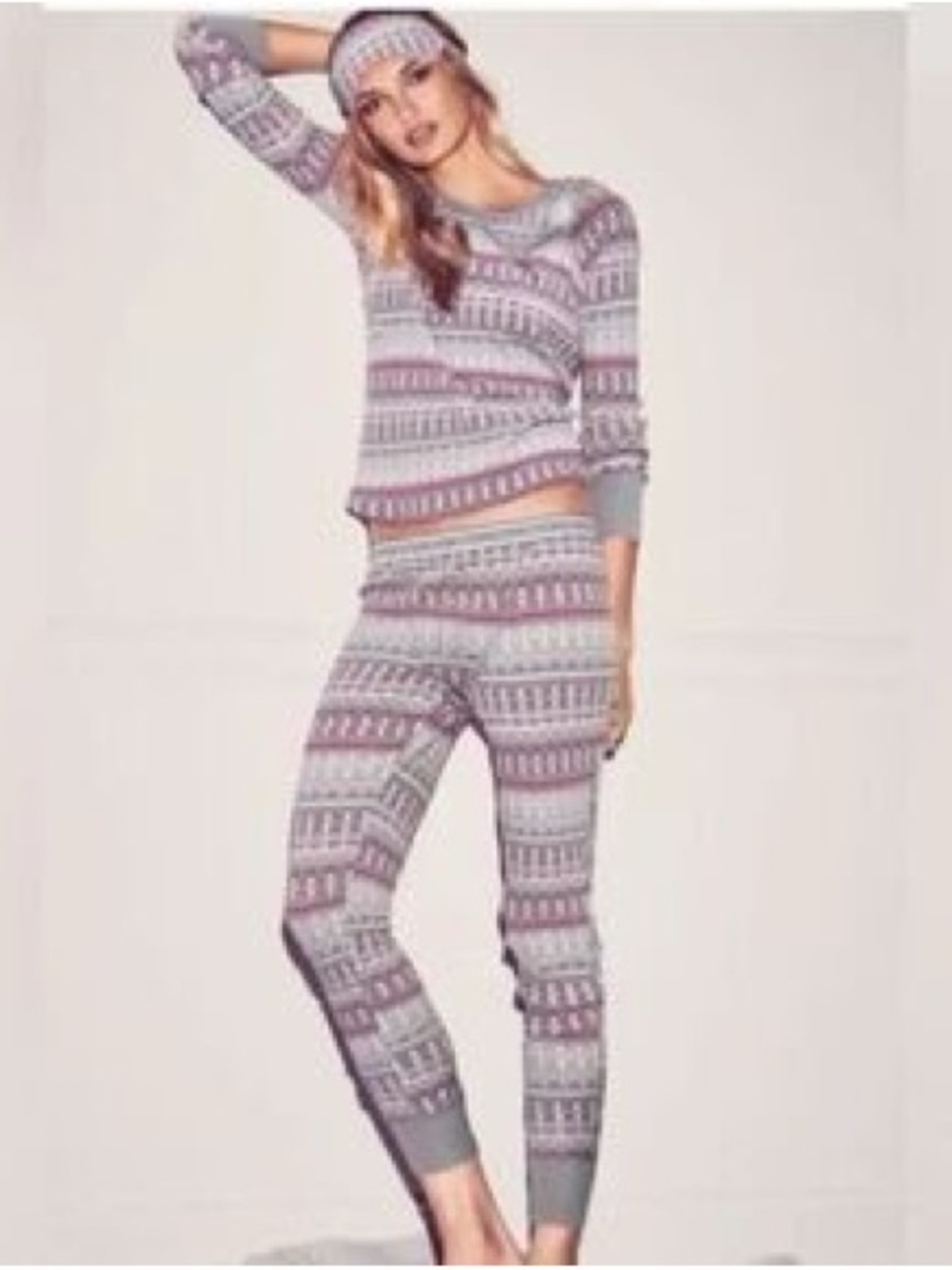 Victoria’s Secret Fireside Thermal Pajama Set Cozy Sleepwear